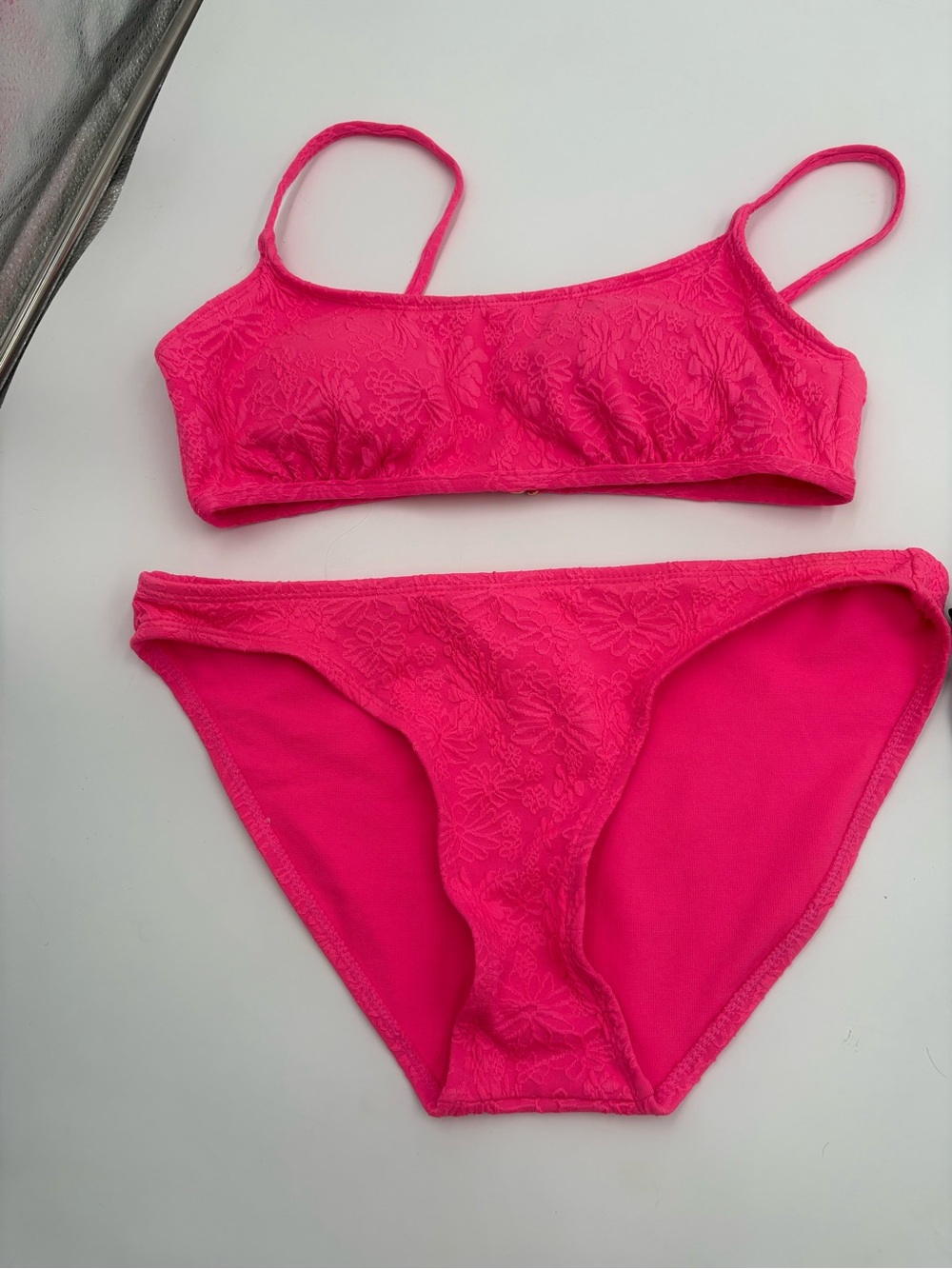 No Boundaries Bikini Swimsuit Bundle Size L 11-13 Pink Black 2 Piece Sets - Picture 3 of 14